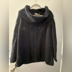 Cozy Charcoal Cowl Neck Sweater